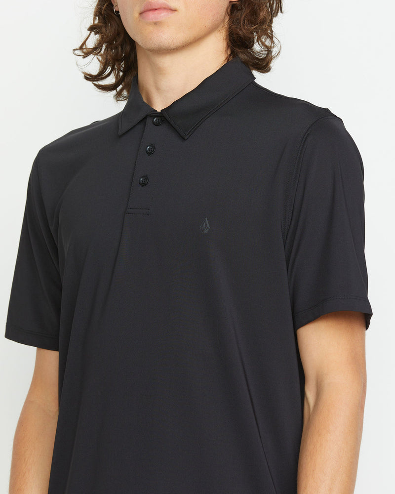 Volcom Men's Hazard Pro Polo Short Sleeve Shirt Black