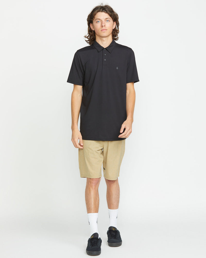 Volcom Men's Hazard Pro Polo Short Sleeve Shirt Black