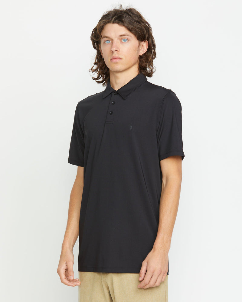 Volcom Men's Hazard Pro Polo Short Sleeve Shirt Black