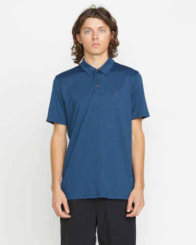 Volcom Men's Hazard Pro Polo Short Sleeve Shirt Navy Heather