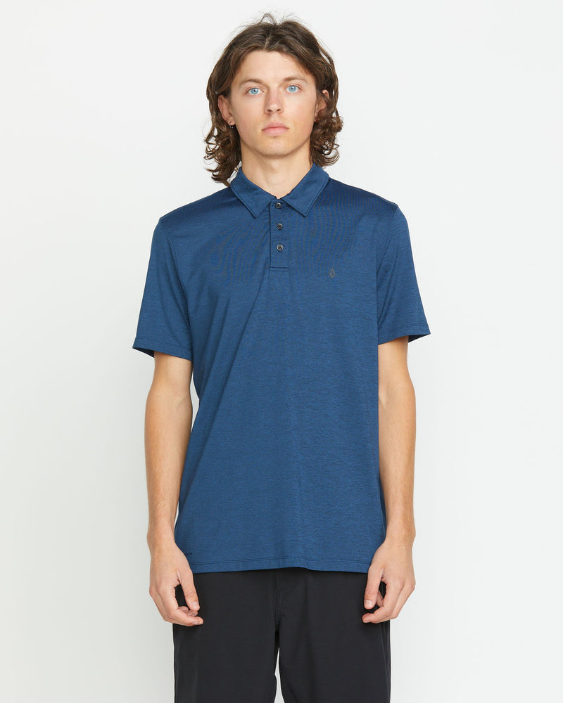 Volcom Men's Hazard Pro Polo Short Sleeve Shirt Navy Heather