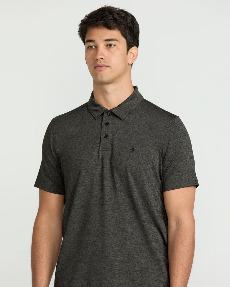 Volcom Men's Hazard Pro Polo Short Sleeve Shirt Pewter