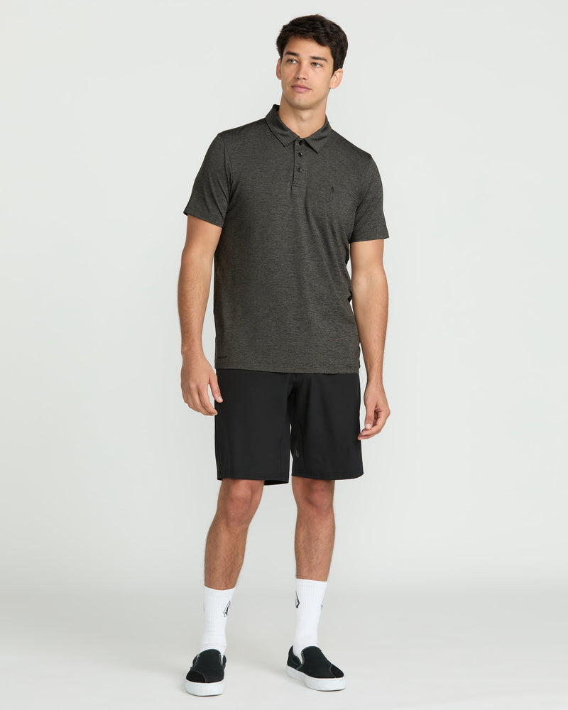 Volcom Men's Hazard Pro Polo Short Sleeve Shirt Pewter