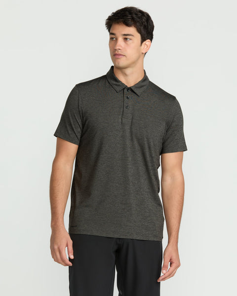 Volcom Men's Hazard Pro Polo Short Sleeve Shirt Pewter