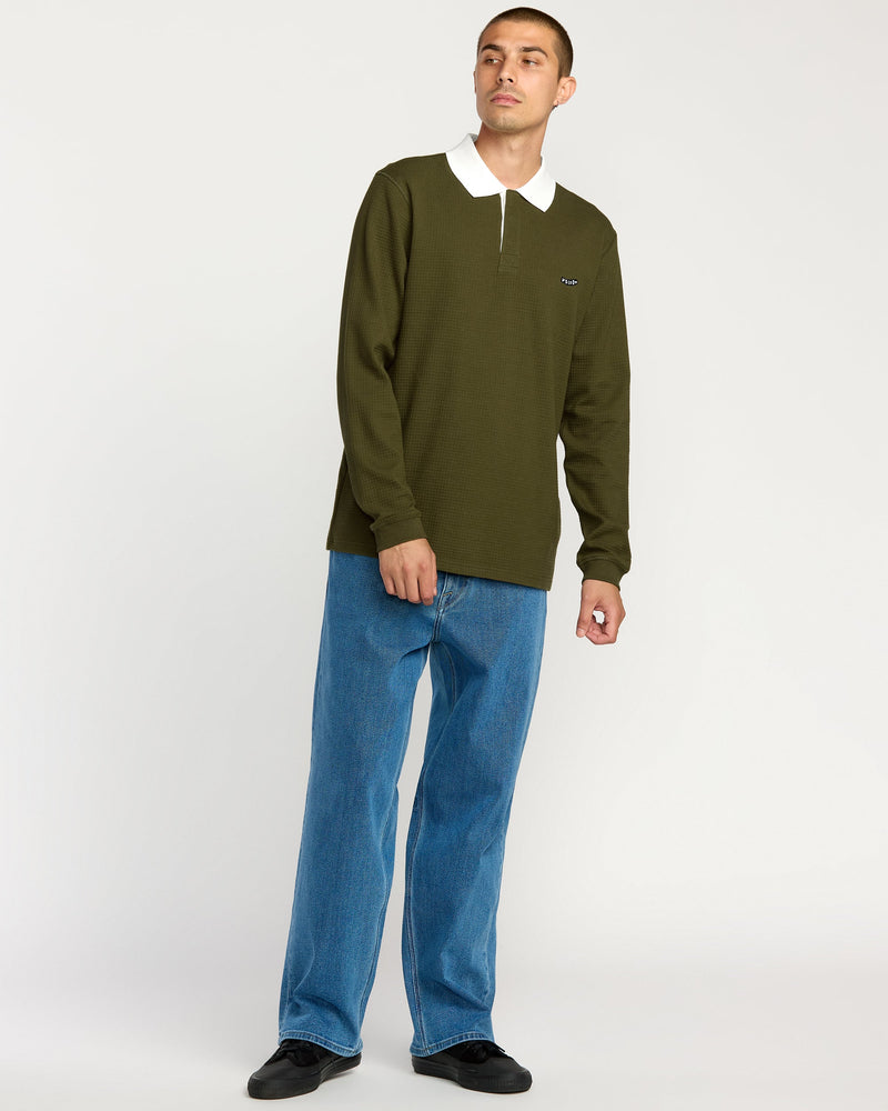 Volcom Men's Curbstone Polo Long Sleeve Shirt 