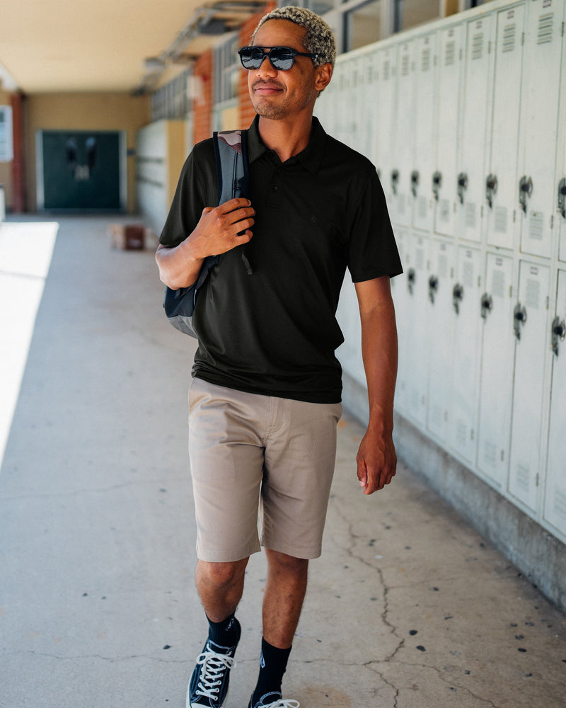 Men's Everett Oxford Short Sleeve Shirt-New Black-Volcom