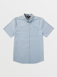 Everett Oxford Short Sleeve Shirt - Wrecked Indigo