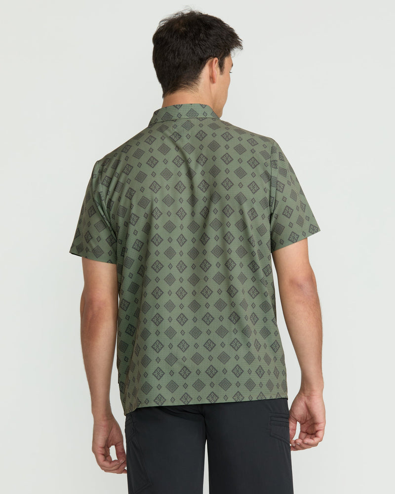 Volcom Men's Ridgestone Short Sleeve Shirt Light Olive