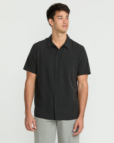 Volcom Men's Ridgestone Short Sleeve Shirt Stealth