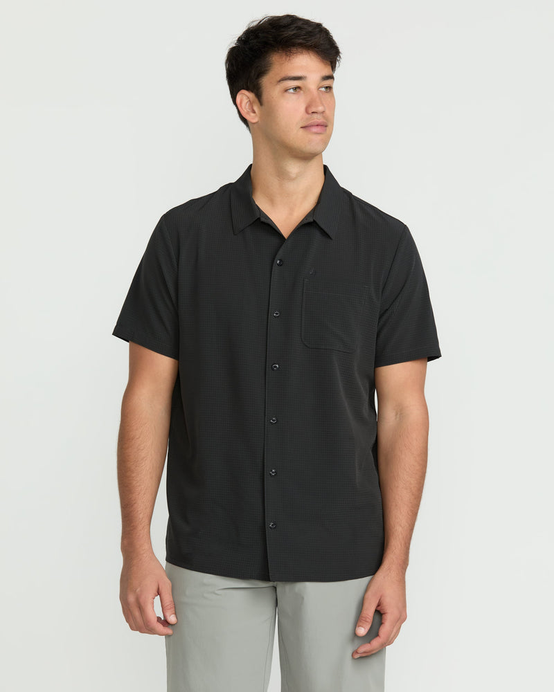 Volcom Men's Ridgestone Short Sleeve Shirt Stealth