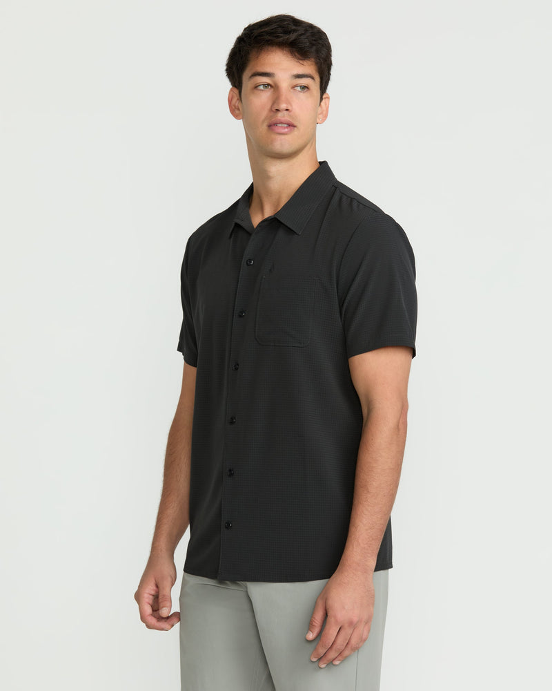 Volcom Men's Ridgestone Short Sleeve Shirt Stealth