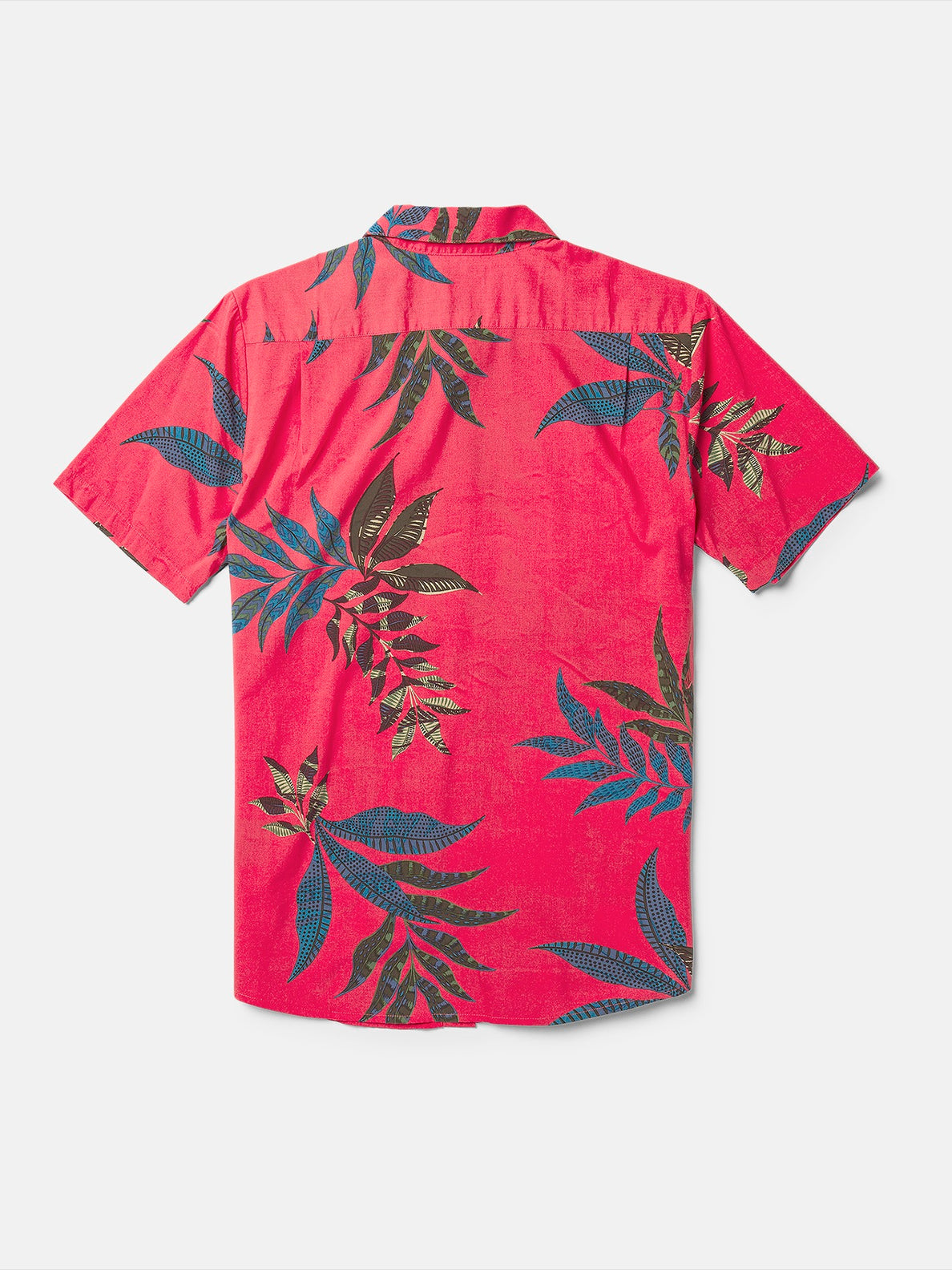 Paradiso Floral Short Sleeve Shirt - Washed Ruby