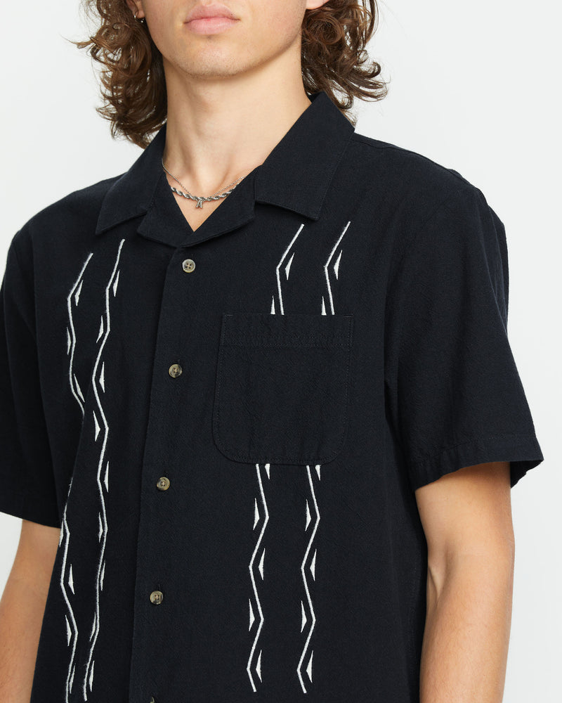 Men's Bayamostone Short Sleeve - Volcom - Black