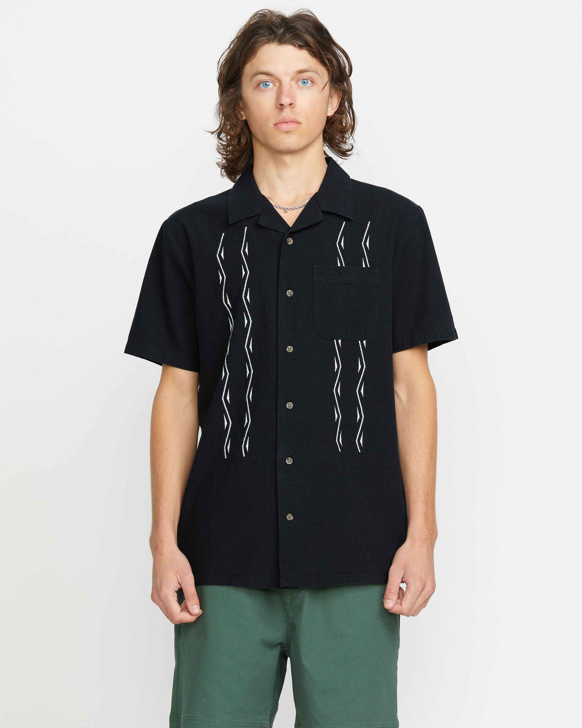 Men's Bayamostone Short Sleeve - Volcom - Black