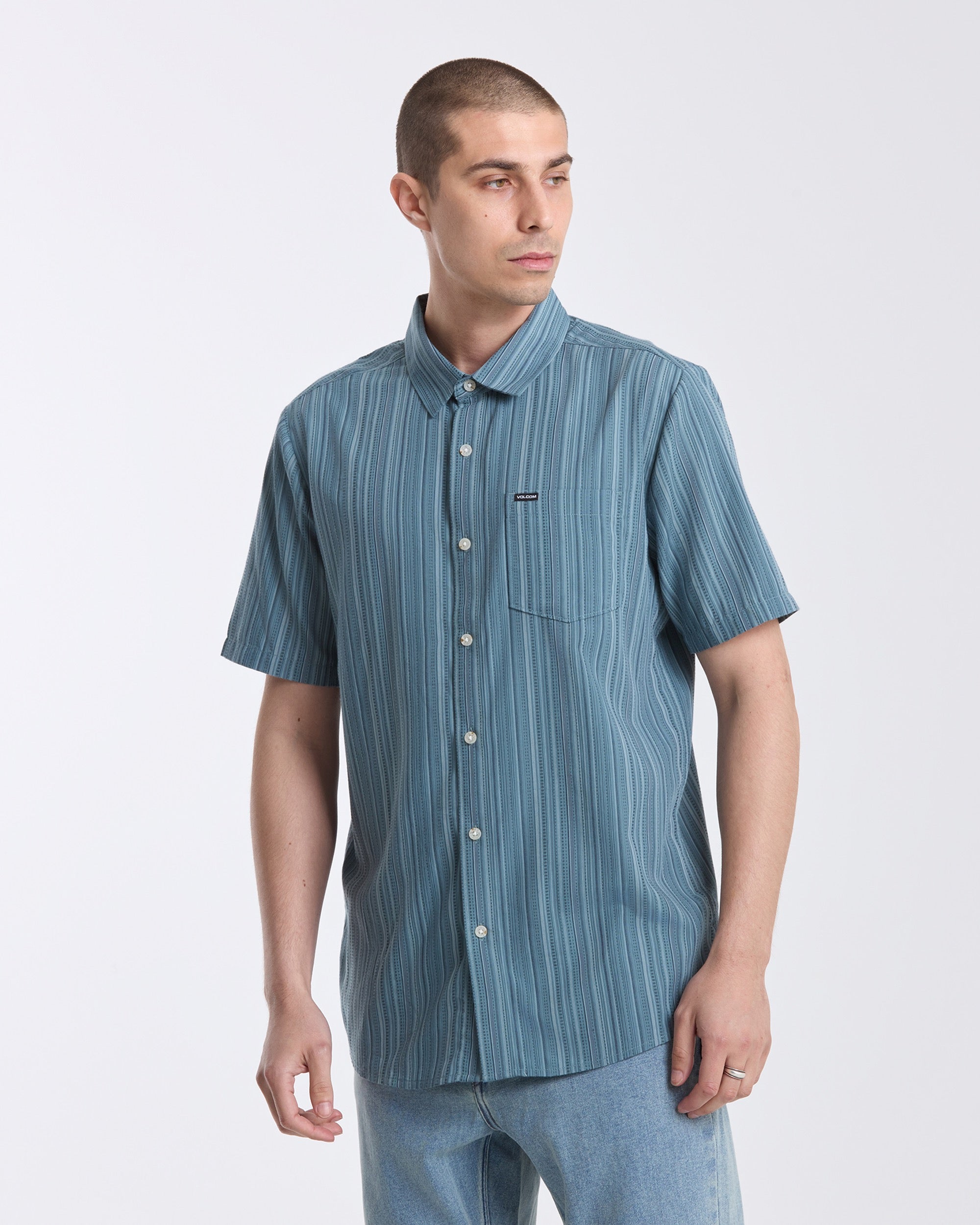 Men's Jahstripe Short Sleeve Shirt - Volcom