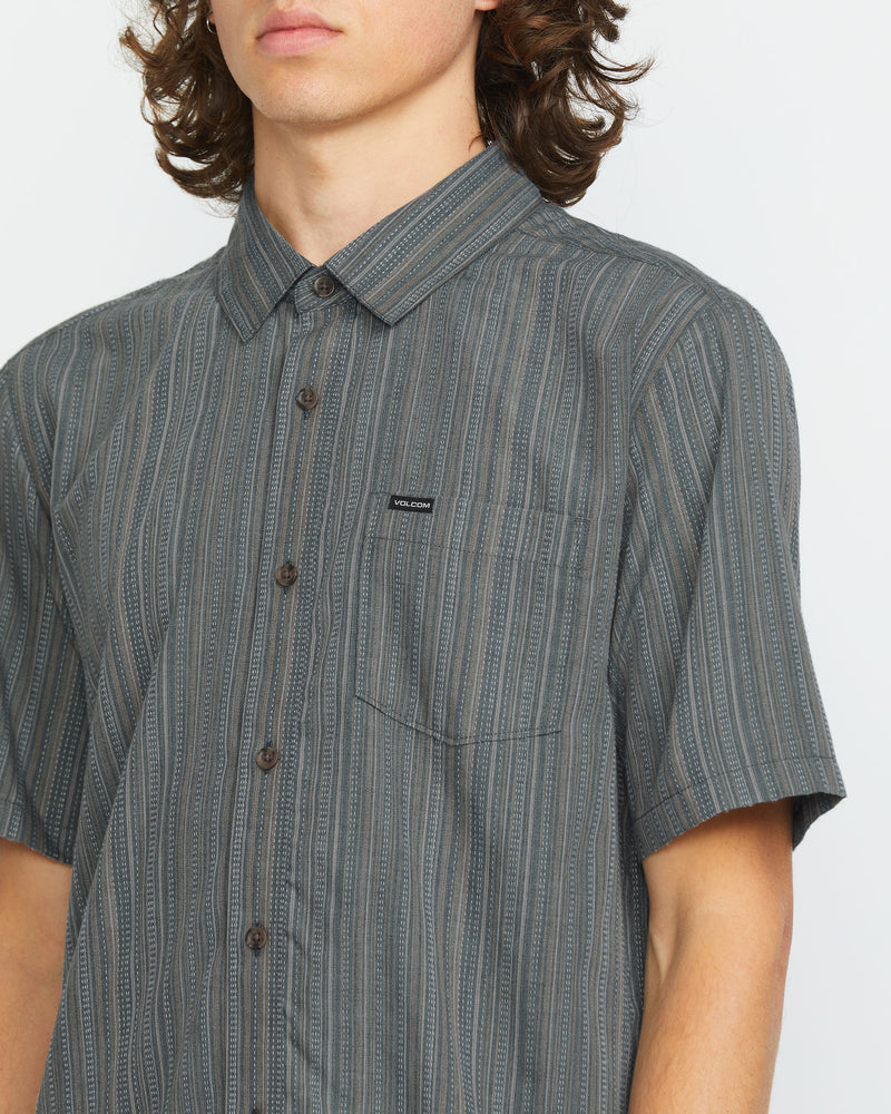 Men's Jahstripe Short Sleeve - Volcom - Dark Slate