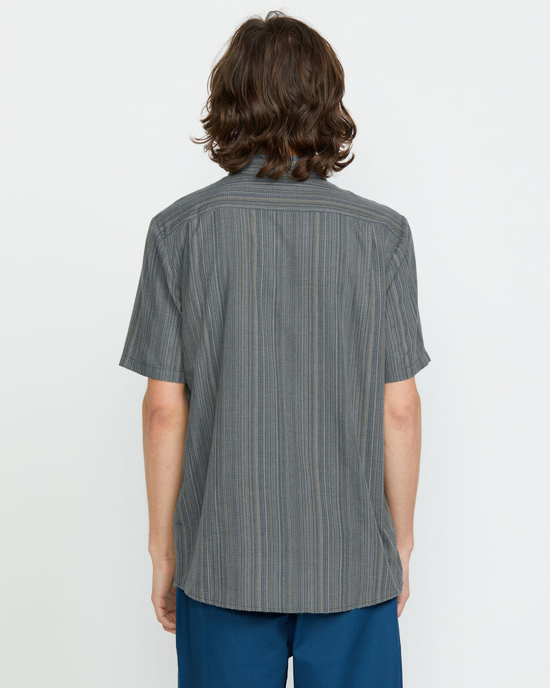 Men's Jahstripe Short Sleeve - Volcom - Dark Slate
