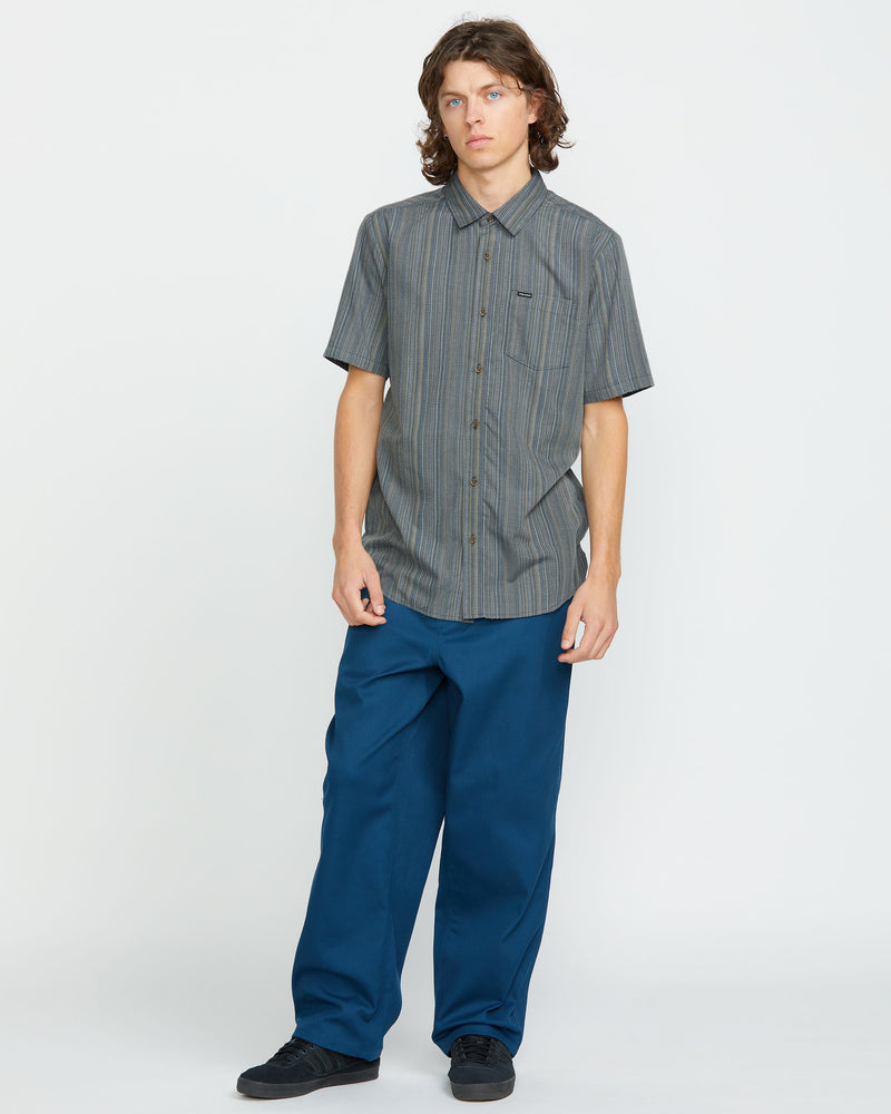 Men's Jahstripe Short Sleeve - Volcom - Dark Slate