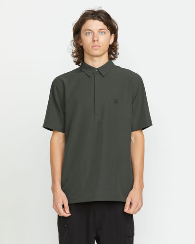 Volcom Volcom Japan Men's Sense Popover Short Sleeve Shirt Stealth