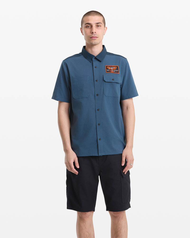 Men's Slab City Short Sleeve-Midnight Blue-Volcom