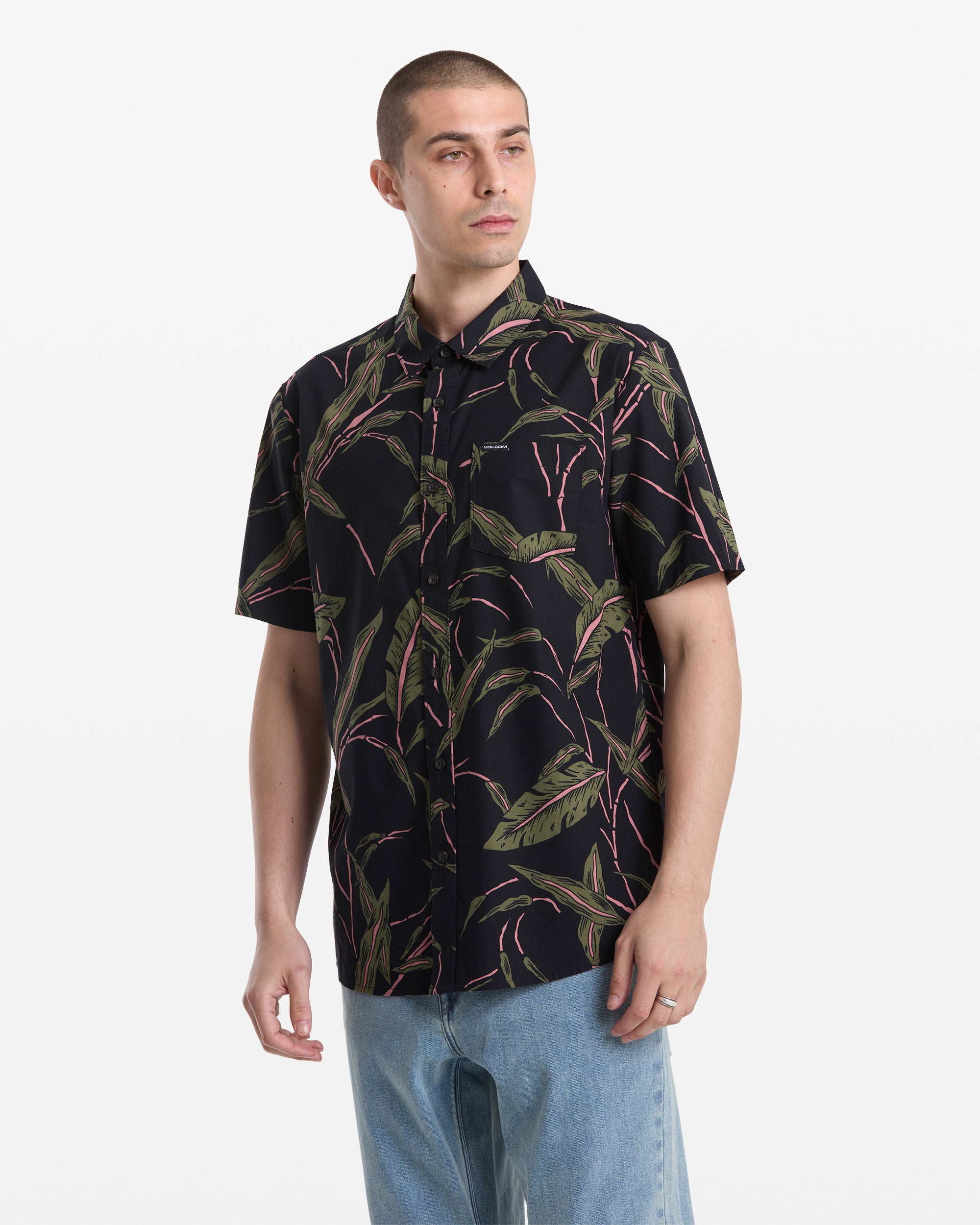 Men's Markerstone Short Sleeve-Black-Volcom