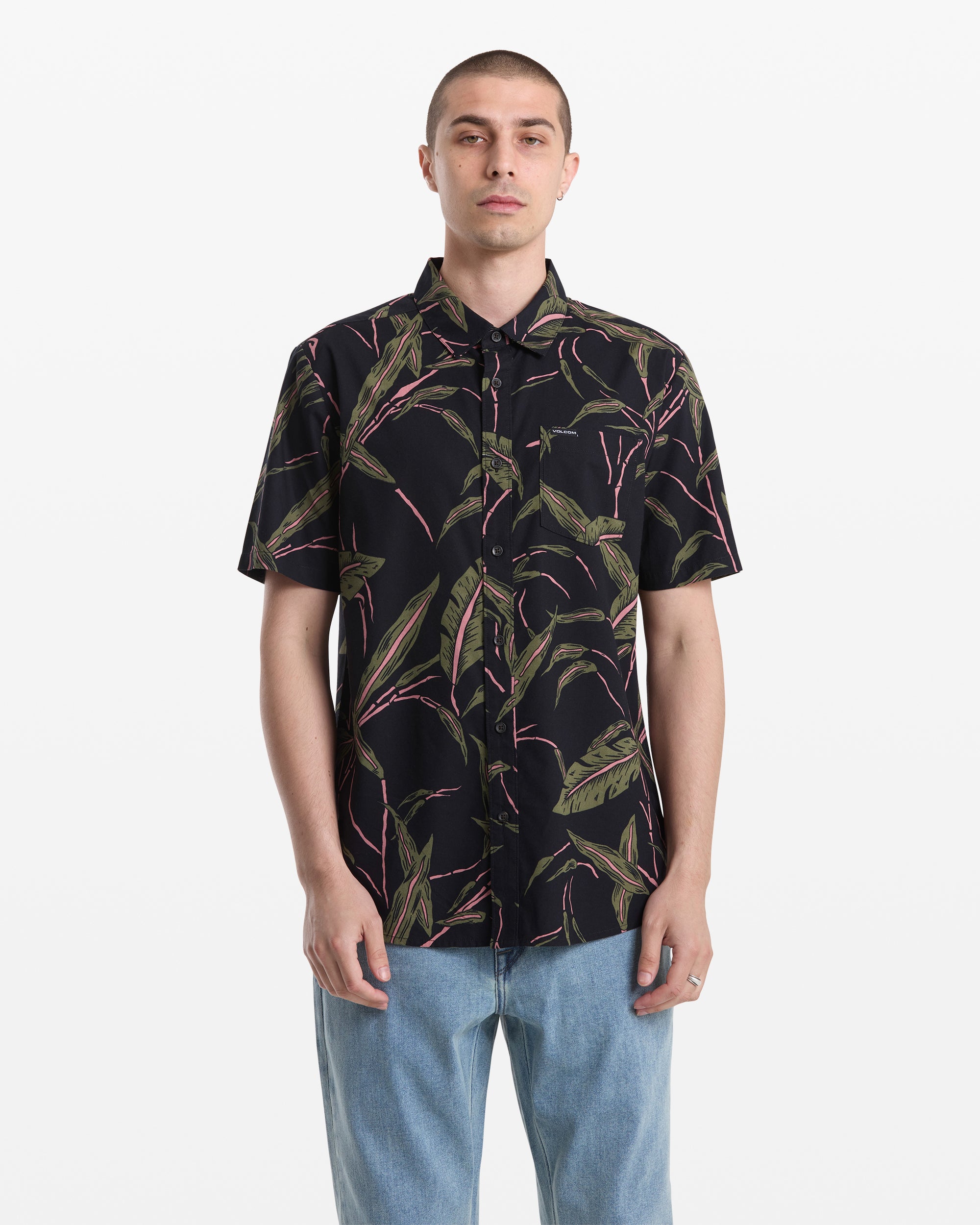 Men's Markerstone Short Sleeve-Black-Volcom