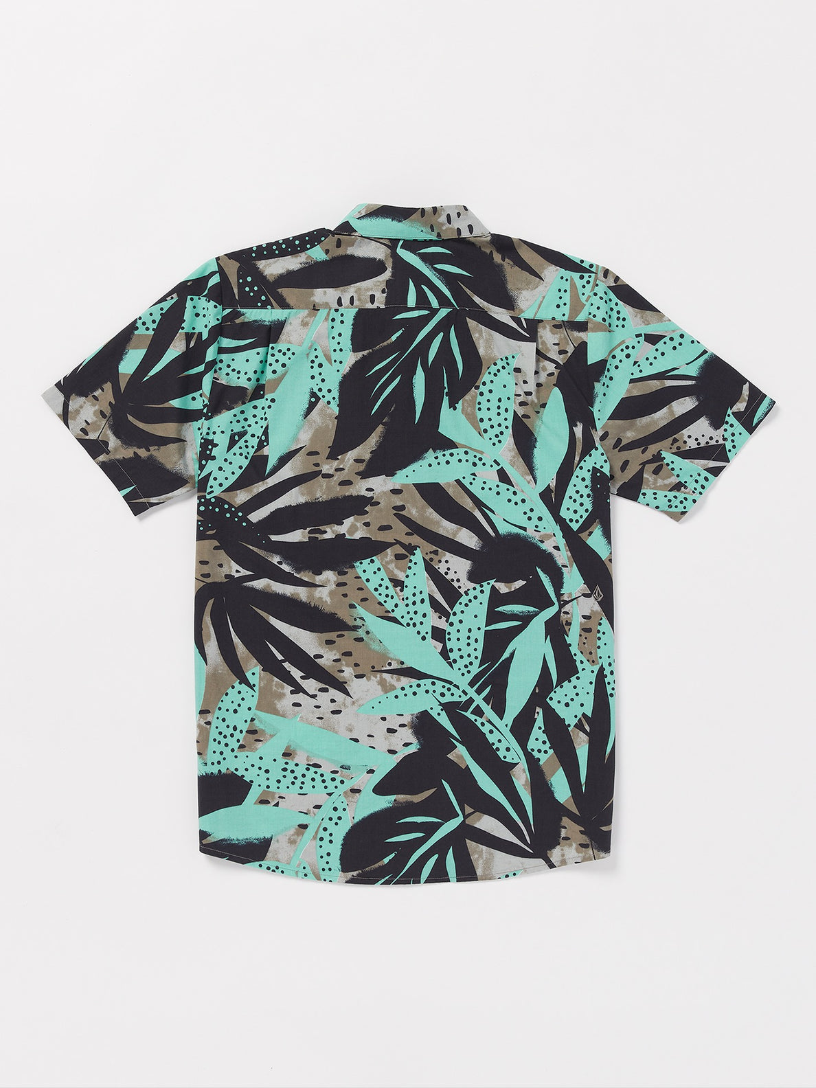 Waterside Floral Short Sleeve Shirt - Dusty Aqua