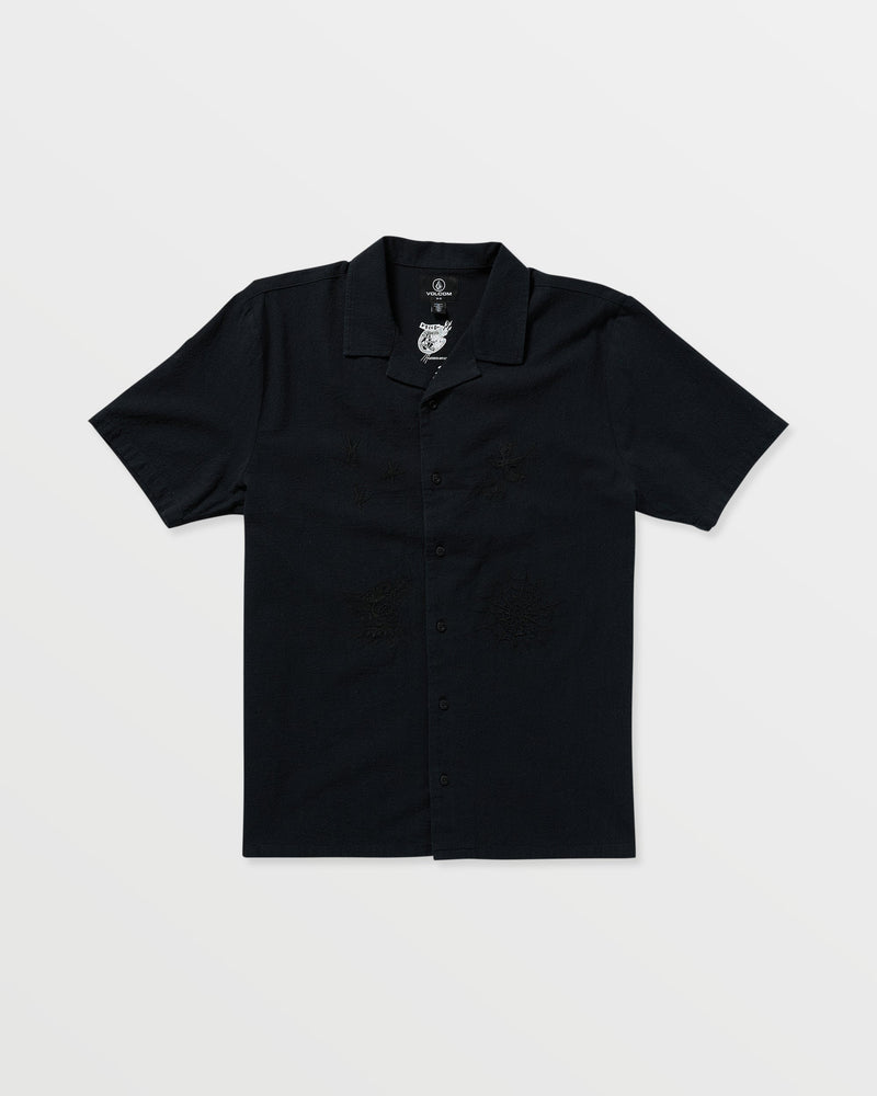 Volcom Men's Featured Artist Seth Conboy Short Sleeve Shirt Black