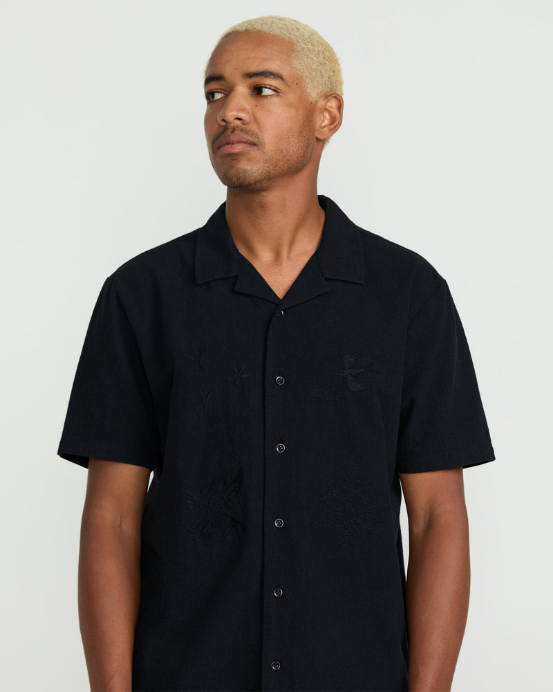 Volcom Men's Featured Artist Seth Conboy Short Sleeve Shirt Black