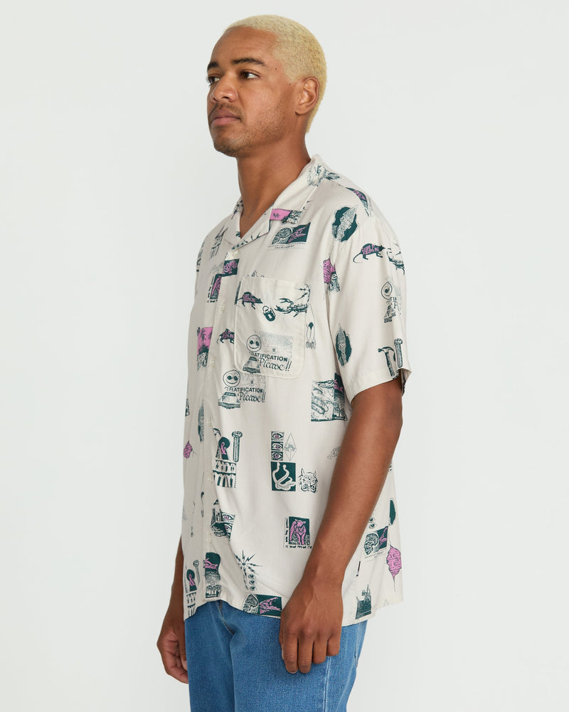 Volcom Men's Mistostone Short Sleeve Shirt Stone