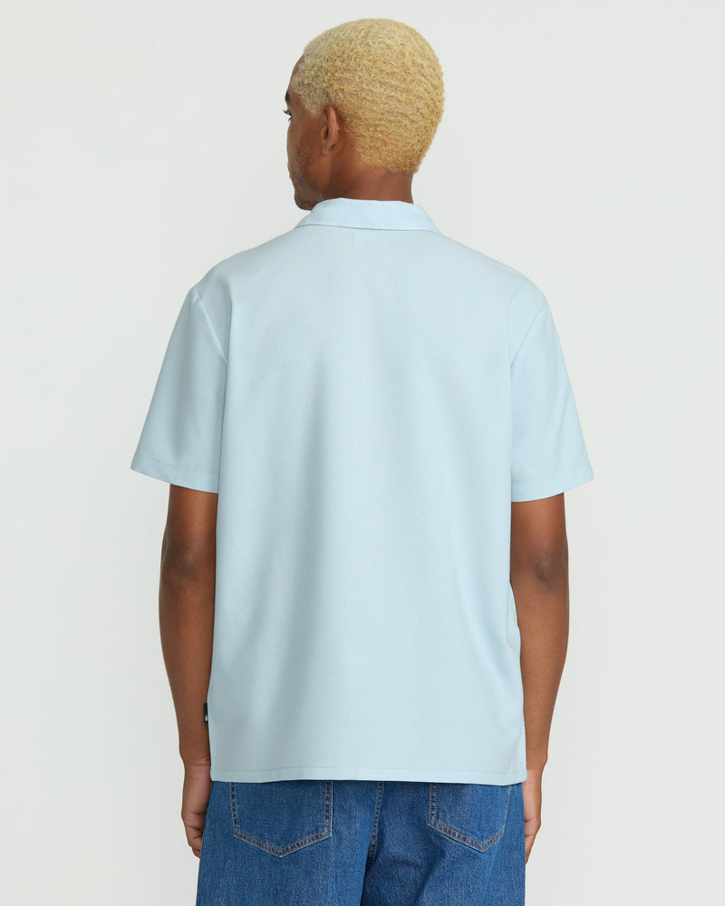 Volcom Men's Otis Stone Short Sleeve Shirt Carolina Blue