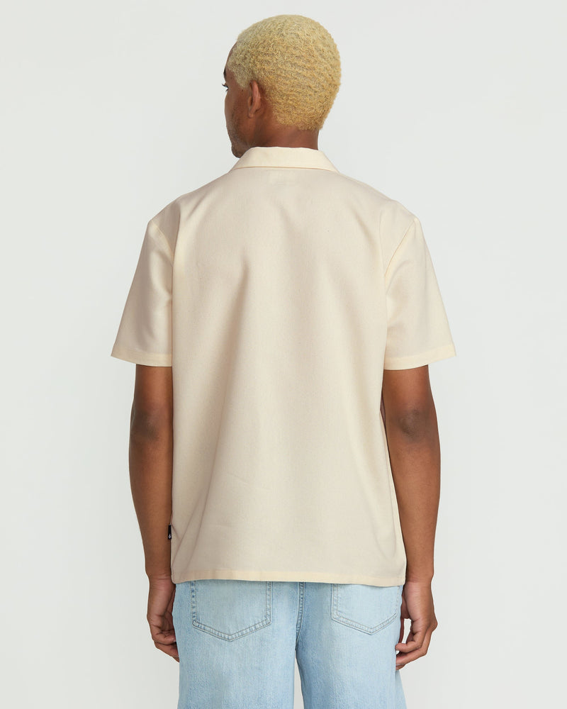 Volcom Men's Otis Stone Short Sleeve Shirt Dirty White