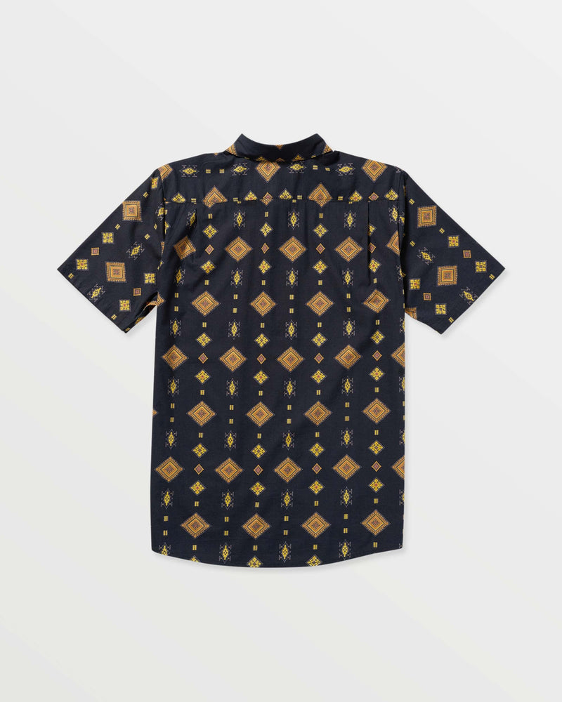 Volcom Men's Desert Dobby Short Sleeve Shirt Black
