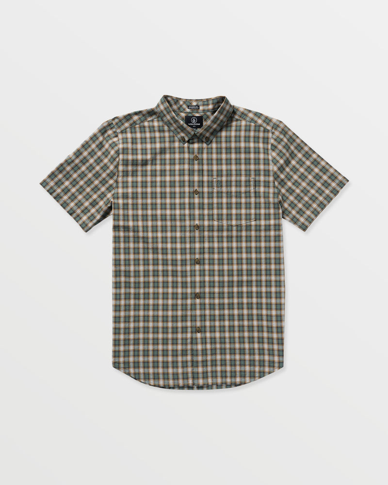 Volcom Men's Morphew Short Sleeve Shirt Light Olive
