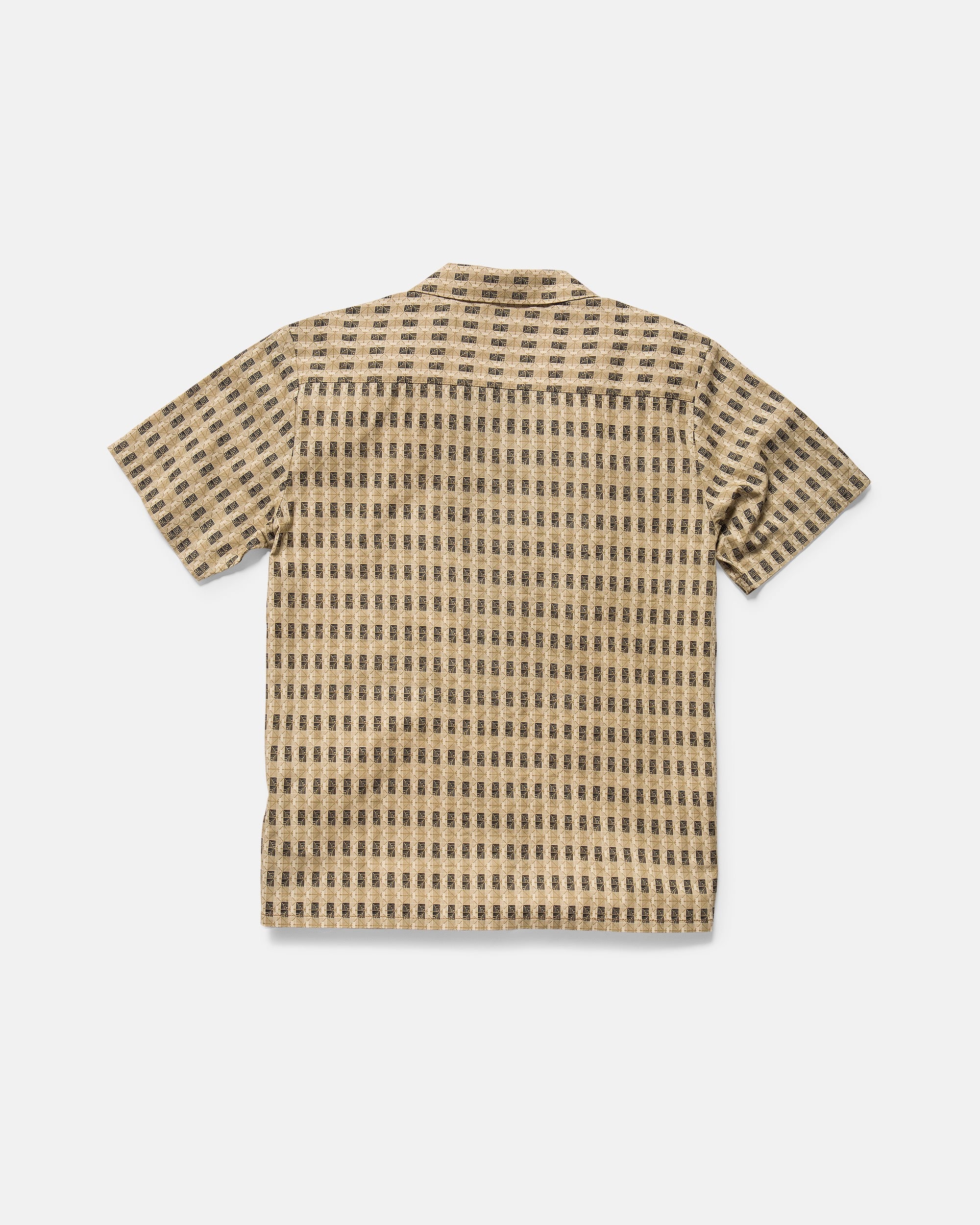 Back view of a checkered shirt on a white background