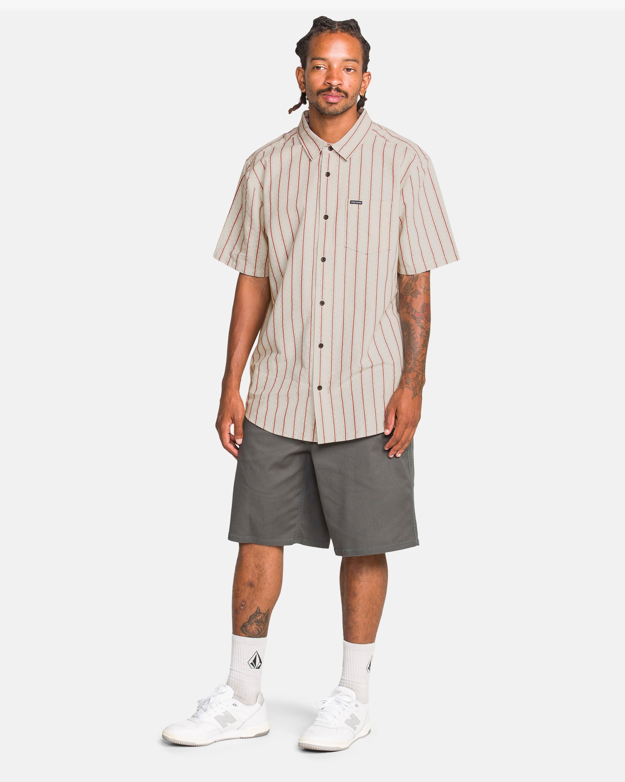 Men's Sato Stripe Short Sleeve Shirt - Volcom