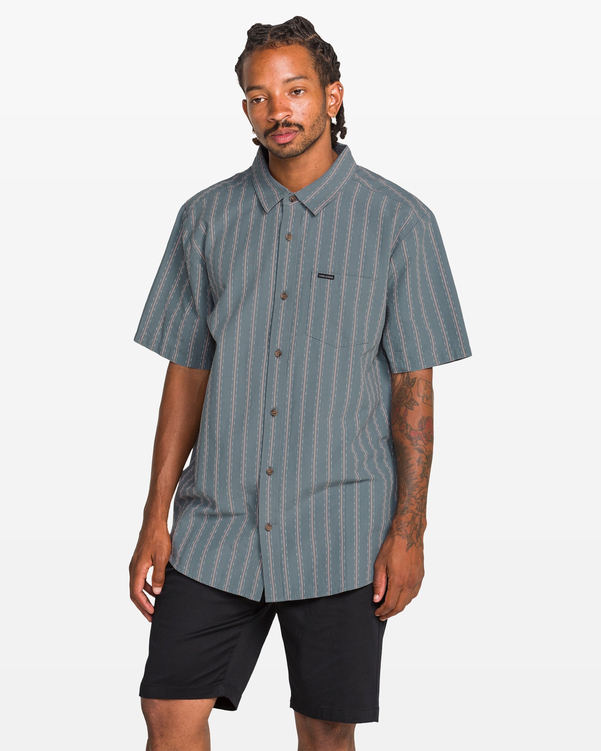 Men's Sato Stripe Short Sleeve Tee - Volcom