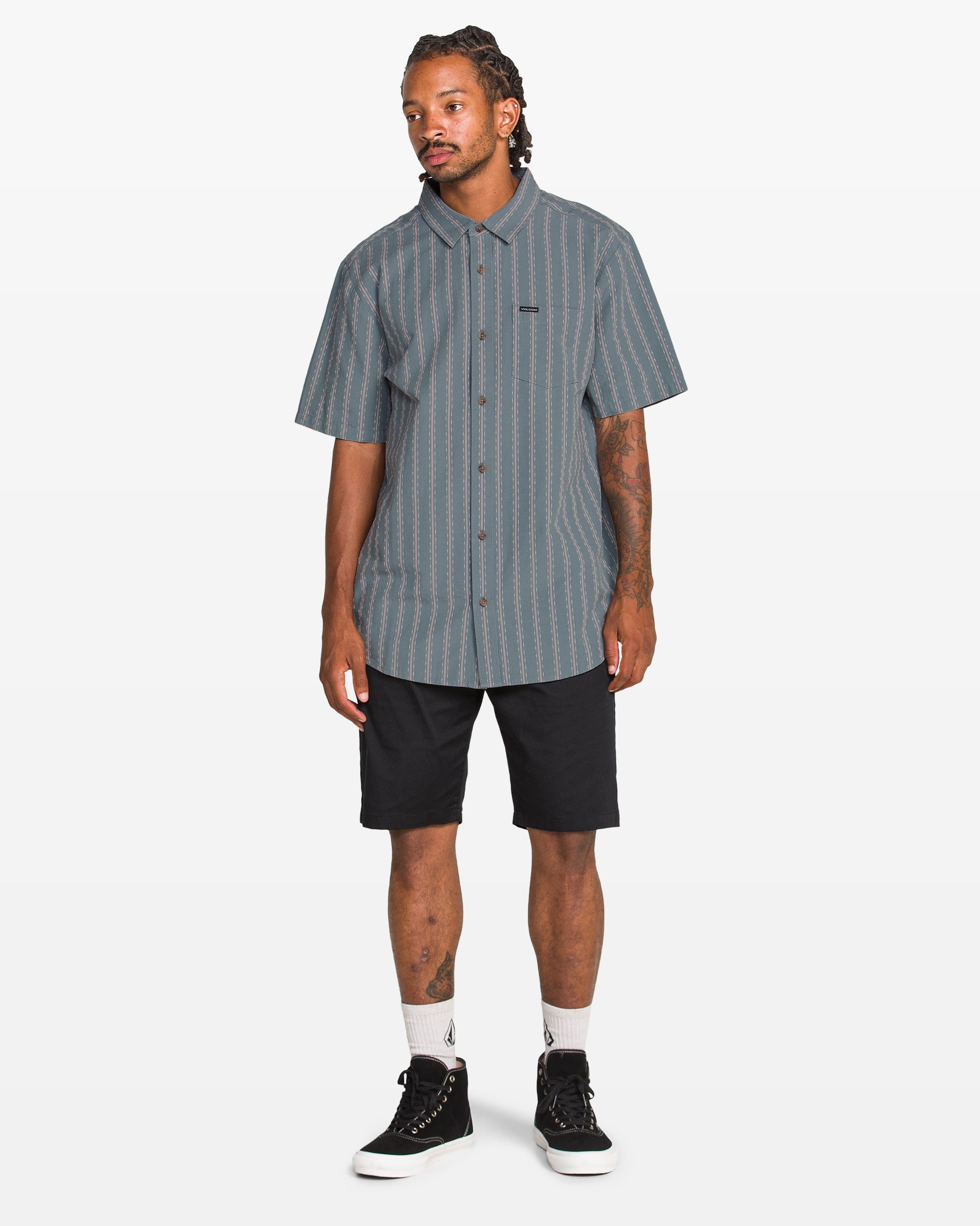 Men's Sato Stripe Short Sleeve Tee - Volcom