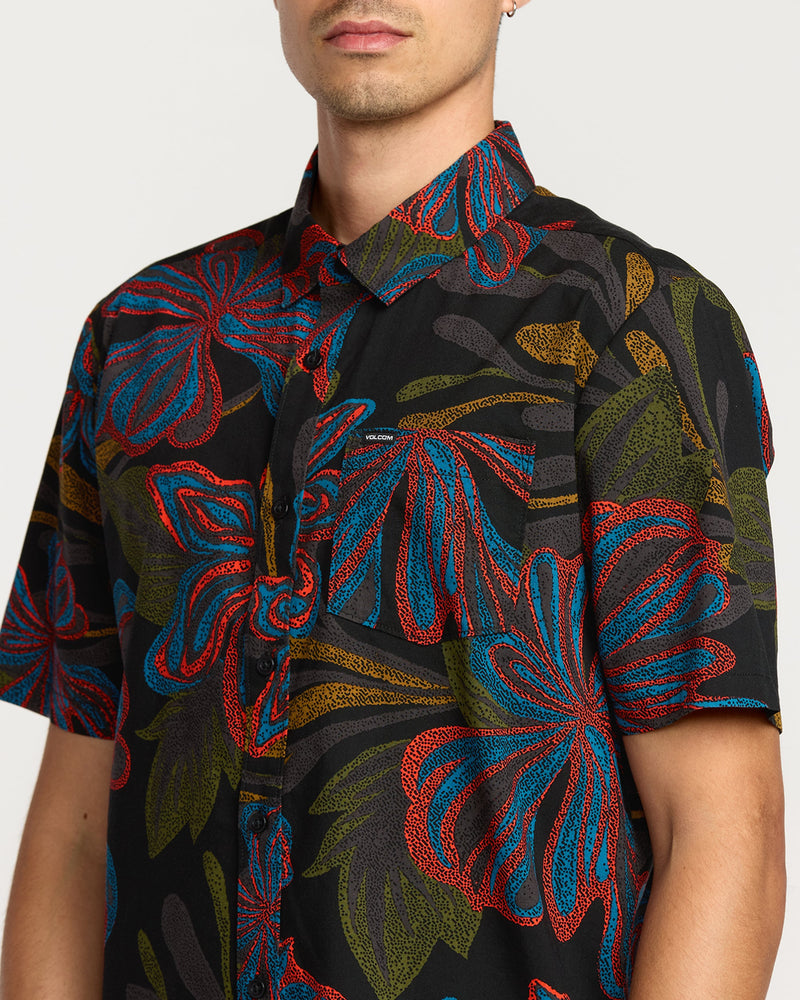 Volcom Men's Rendezvous Floral Short Sleeve Shirt 