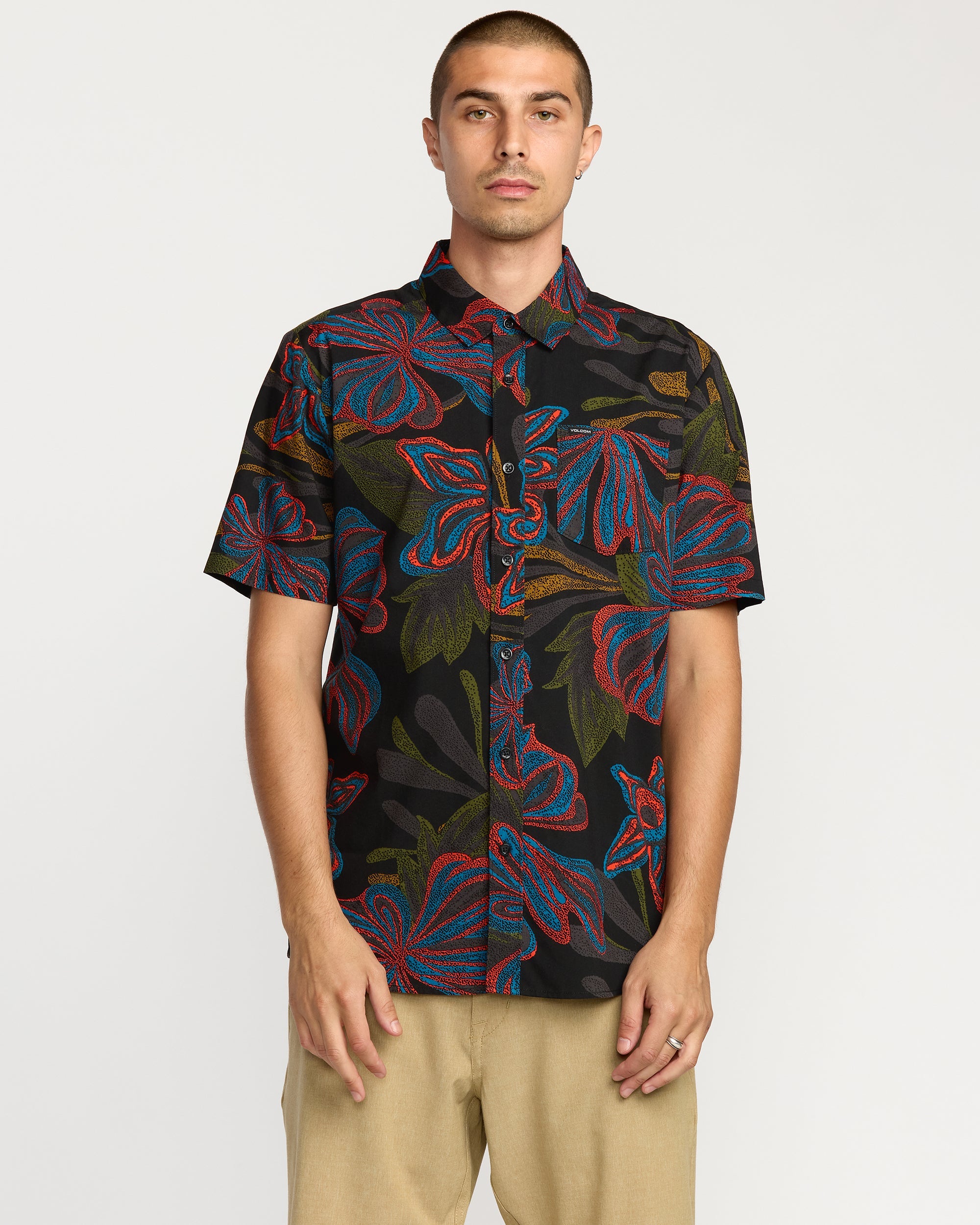 Men's Rendezvous Floral Short Sleeve Shirt - Volcom