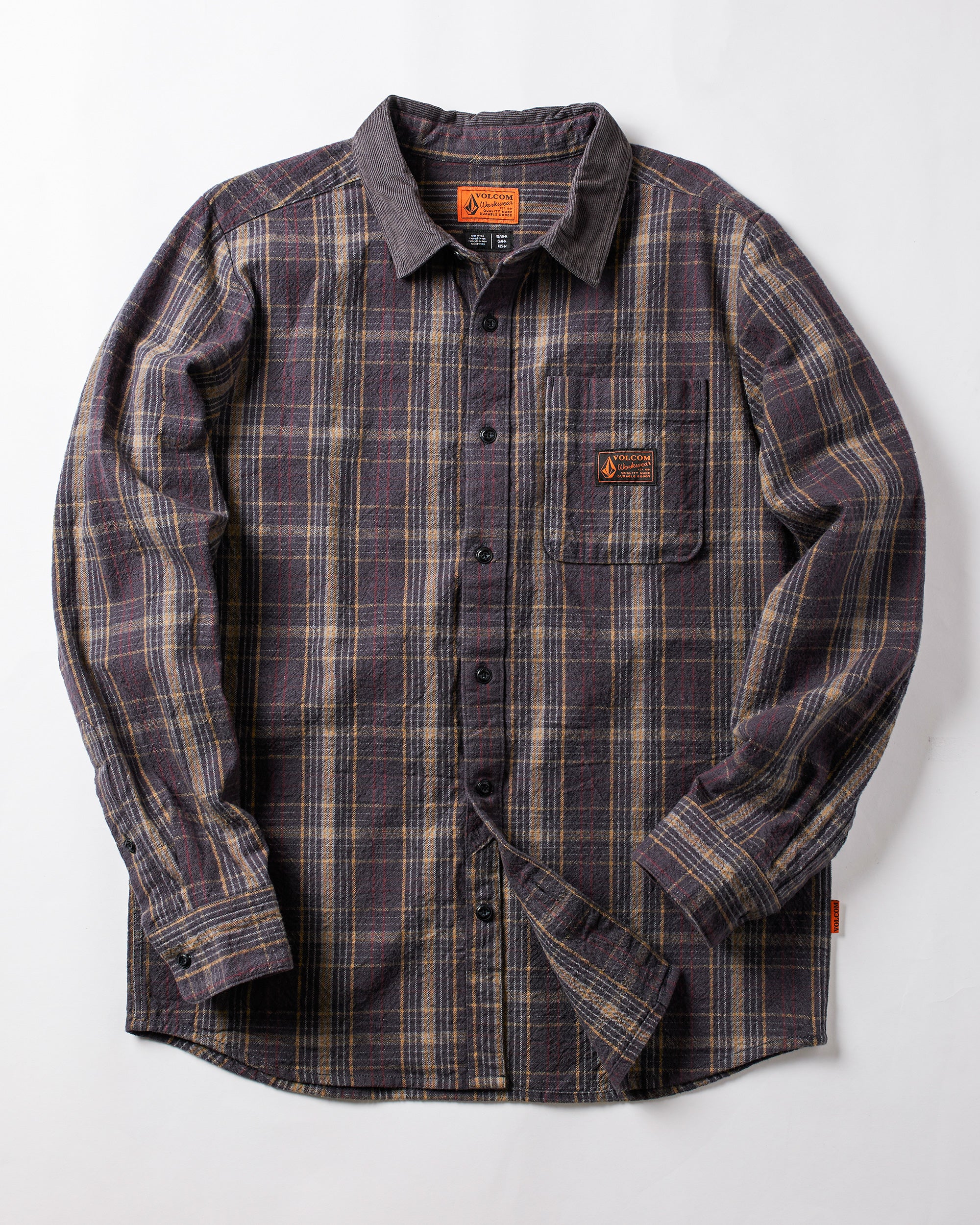 Volcom Men's Stonevise Plaid Long Sleeve Shirt