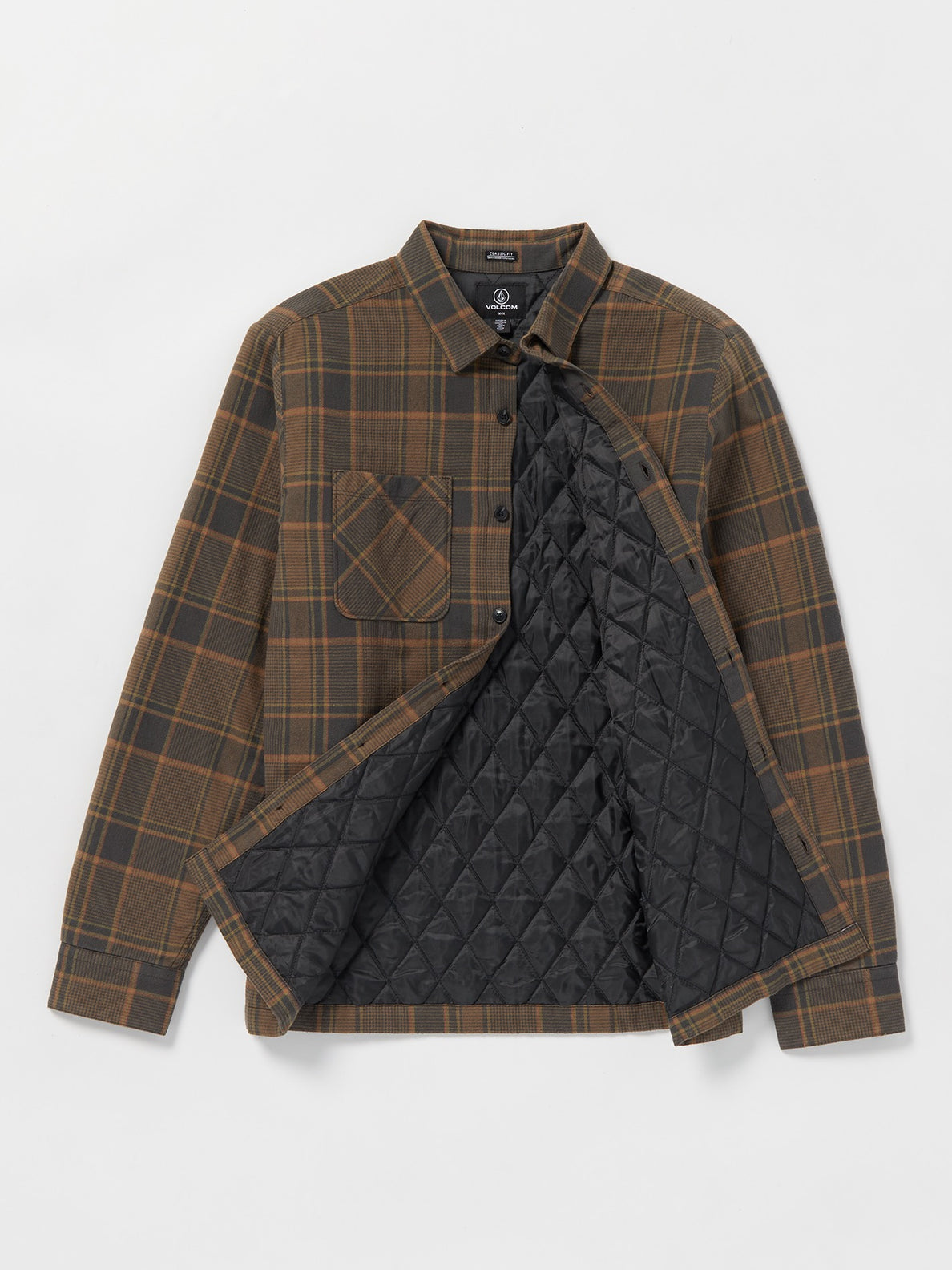 Brickstone Lined Flannel Long Sleeve Shirt - Mud