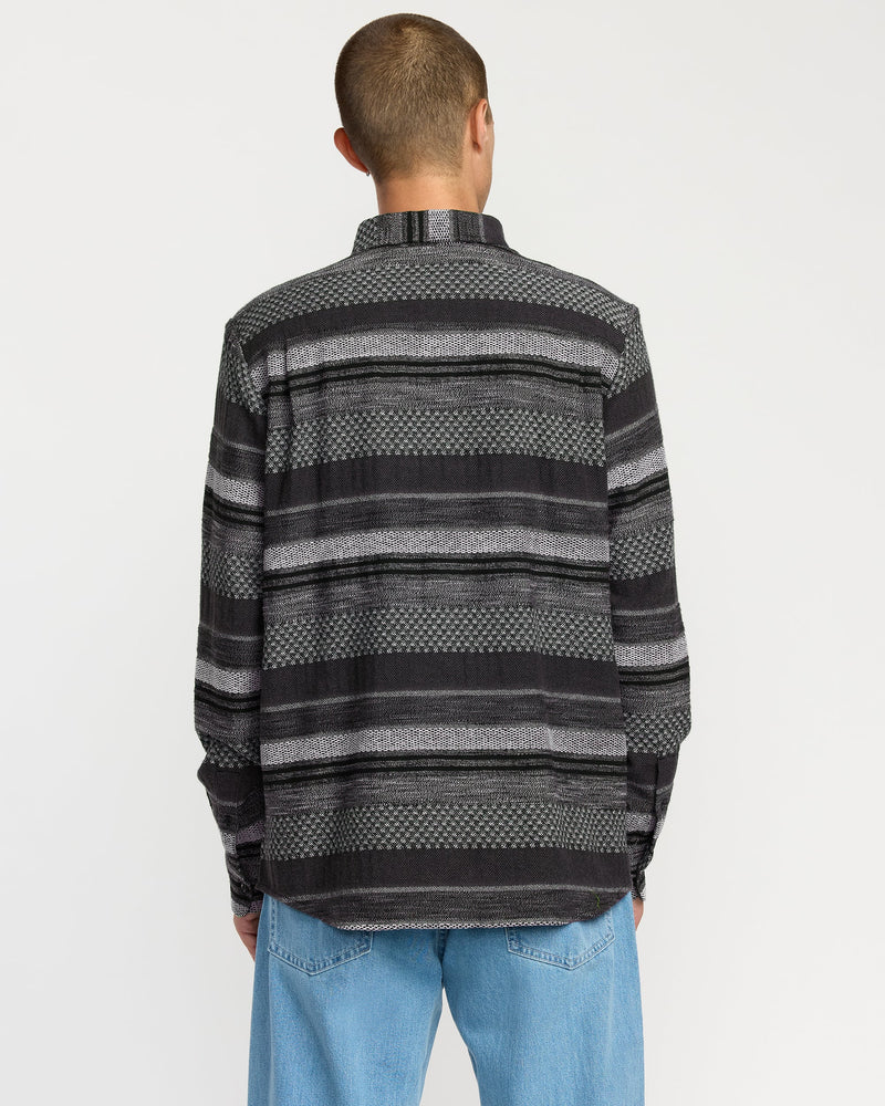 Volcom Men's Confuzzled Long Sleeve Shirt Black