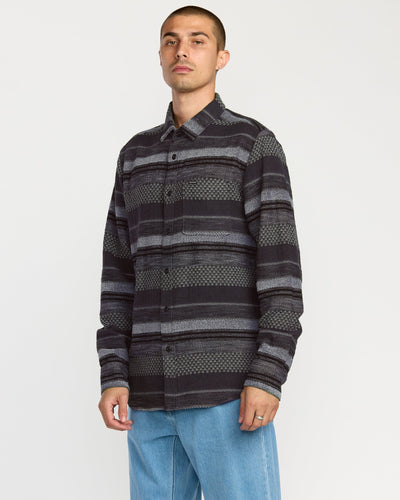 Volcom Men's Confuzzled Long Sleeve Shirt Black