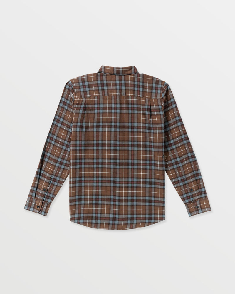 Volcom Men's Caden Flannel Shirt Brownstone