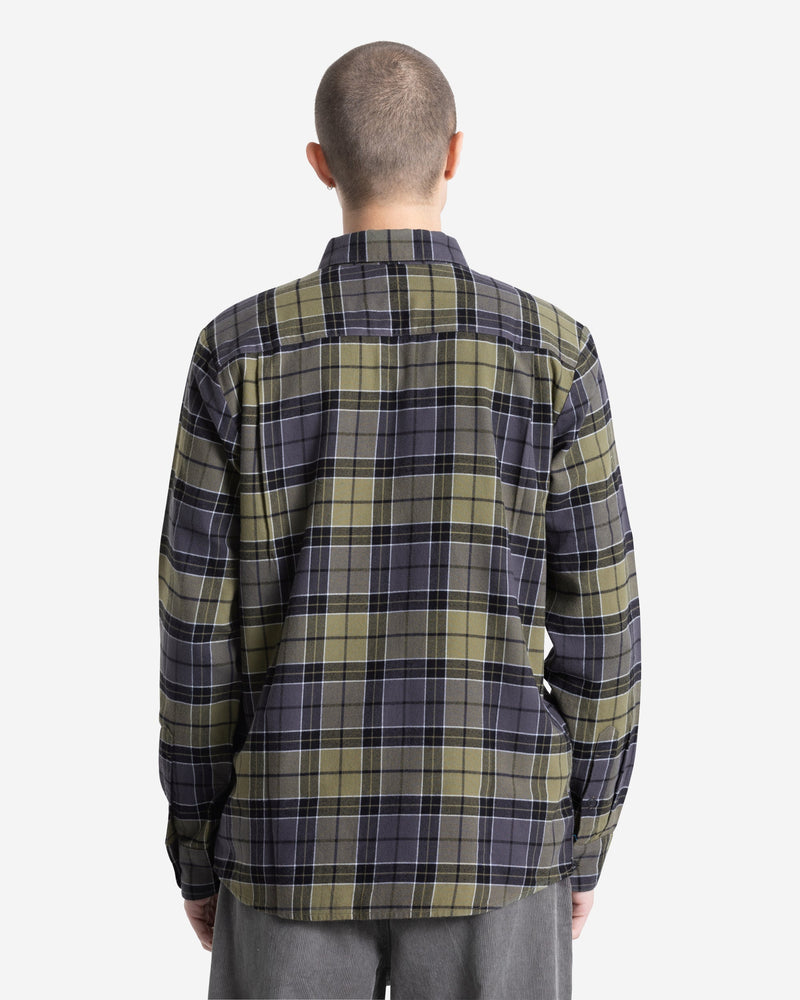 Volcom Men's Caden Plaid Long Sleeve Shirt Dark Olive