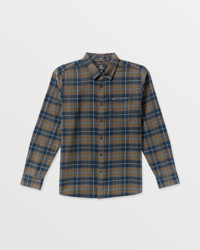 Volcom Men's Caden Flannel Shirt Navy