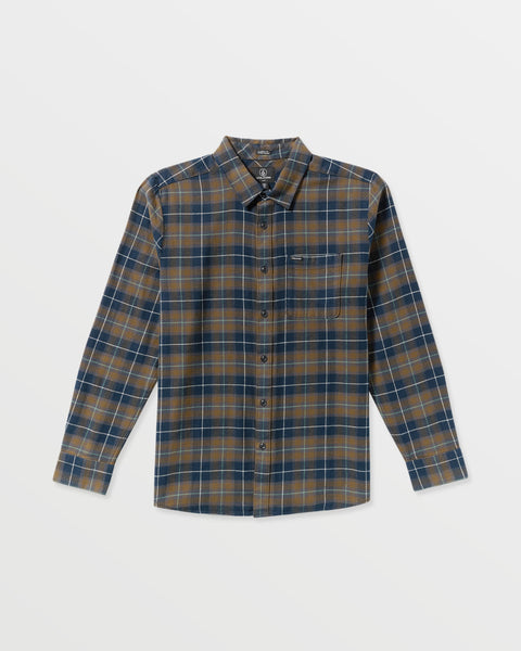 Volcom Men's Caden Flannel Shirt Navy