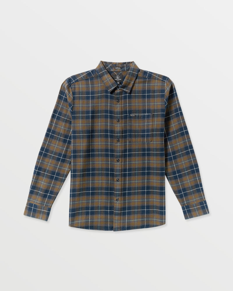 Volcom Men's Caden Flannel Shirt Navy