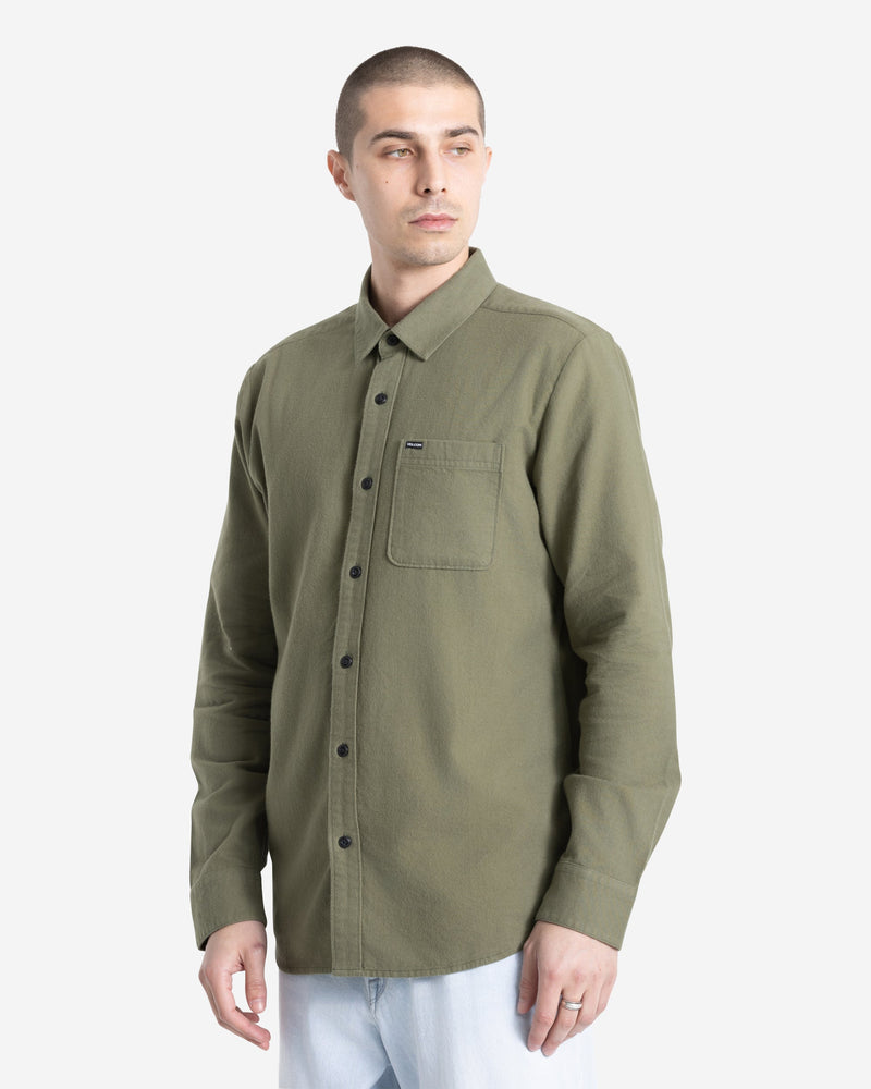 Volcom Men's Levelstone Long Sleeve Shirt Dark Olive